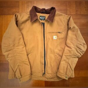 Carhartt Detroit Jacket Duck Blanket Lined Brown Men’s Size XL Canvas Relaxed